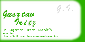 gusztav iritz business card